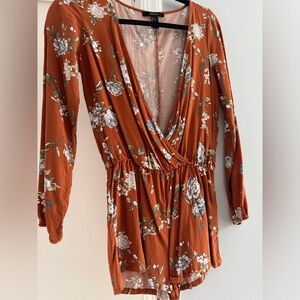 Forever 21 Floral Romper (S)